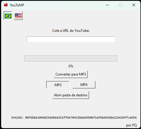 Tela do YouToMP convertendo vídeos do YouTube em MP3 e MP4